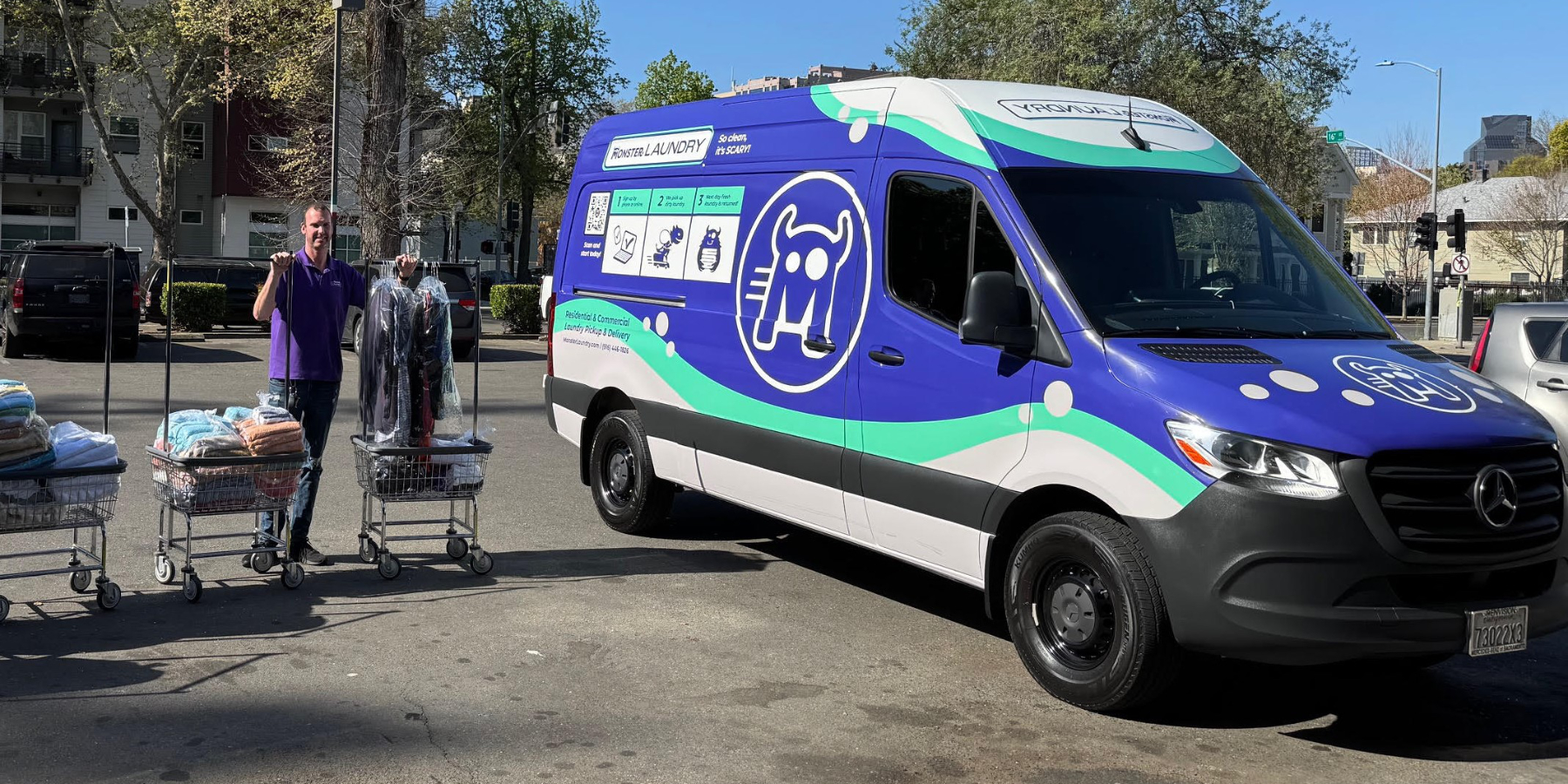 Monster Laundry Van Wrap 1800X900
